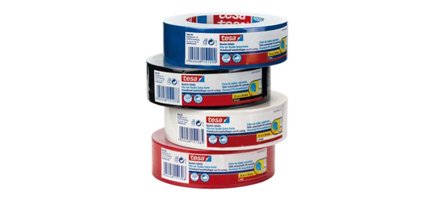 Nastro adesivo telato - 38 mm x 25 m - tela plastificata - bianco - Tesa