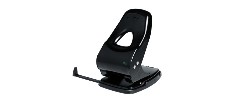 Perforatore 860 - max 60 fogli - 2 fori - passo 8 cm - nero - Lebez