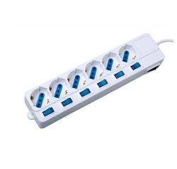 Presa multipla - 6 prese multistandard con interruttore singolo - MKC