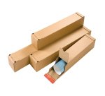 Tubo postale CP 072 - doppio strip - 43 x 10,8 x 10,8 cm - cartone ondulato - avana - ColomPac