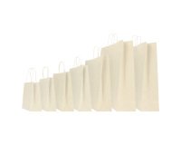 Shopper Twisted - maniglie cordino - 45 x 15 x 50 cm - carta kraft - avorio - Mainetti Bags - conf. 25 sacchetti