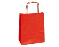 Shopper Twisted - maniglie cordino - 45 x 15 x 50 cm - carta kraft - rosso - Mainetti Bags - conf. 25 pezzi
