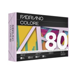 Carta Fabriano Colore - A4 - 80 gr - colori tenui lavanda - Fabriano - conf. 500 fogli