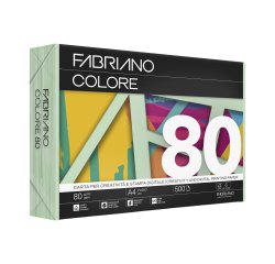 Carta Fabriano Colore - A4 - 80 gr - colori tenui acquamarina - Fabriano - conf. 500 fogli