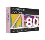 Carta Fabriano Colore - A4 - 80 gr - colori tenui rosa - Fabriano - conf. 500 fogli