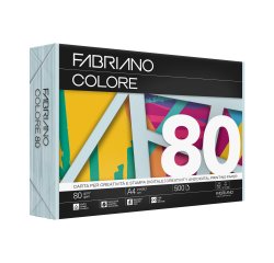 FabrianoColore - A4 - 80 gr - colori tenui celeste chiaro - Fabriano - conf. 500 fogli