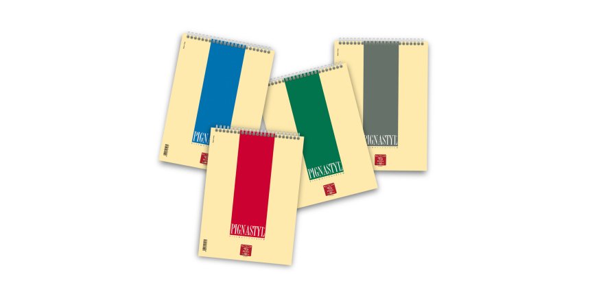 Blocco Pignastyl spiralato - A4 - 210 x 297mm - 80gr - 60 fogli - 1 rigo - Pigna