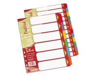 Separatore Festival - 6 tasti neutri colorati - cartoncino 140 gr - A4 - multicolore