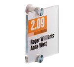 Targa per porte/pareti Crystal Sign - 10,5 x 10,5 cm - Durable