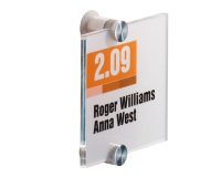 Targa per porte/pareti Crystal Sign - 10,5 x 10,5 cm - Durable