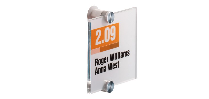 Targa per porte/pareti Crystal Sign - 10,5 x 10,5 cm - Durable