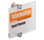 Targa per porte/pareti Crystal Sign - 14,8 x 10,5 cm - Durable