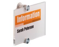 Targa per porte/pareti Crystal Sign - 14,8 x 10,5 cm - Durable