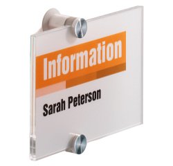 Targa per porte/pareti Crystal Sign - 14,8 x 10,5 cm - Durable