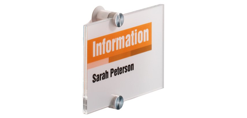 Targa per porte/pareti Crystal Sign - 14,8 x 10,5 cm - Durable