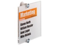 Targa per porte/pareti Crystal Sign - 14,8 x 14,8 cm - Durable