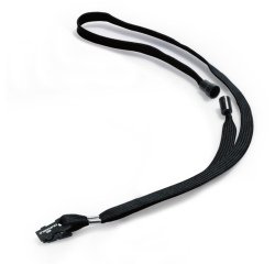 Cordoncino per portabadge - 44 x 1 cm - tessuto - nero - Durable - conf. 10 pezzi