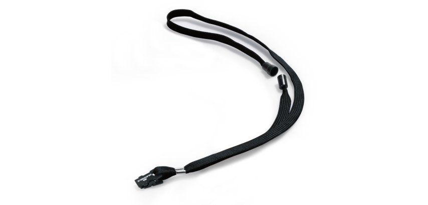 Cordoncino per portabadge - 44 x 1 cm - tessuto - nero - Durable - conf. 10 pezzi