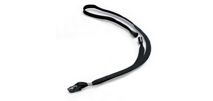 Cordoncino per portabadge - 44 x 1 cm - tessuto - nero - Durable - conf. 10 pezzi