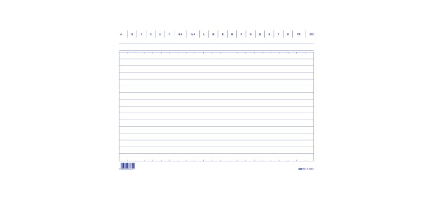 Schede in cartoncino rigate - 17 x 24 cm orizzontale - Edipro - conf. 100 pezzi