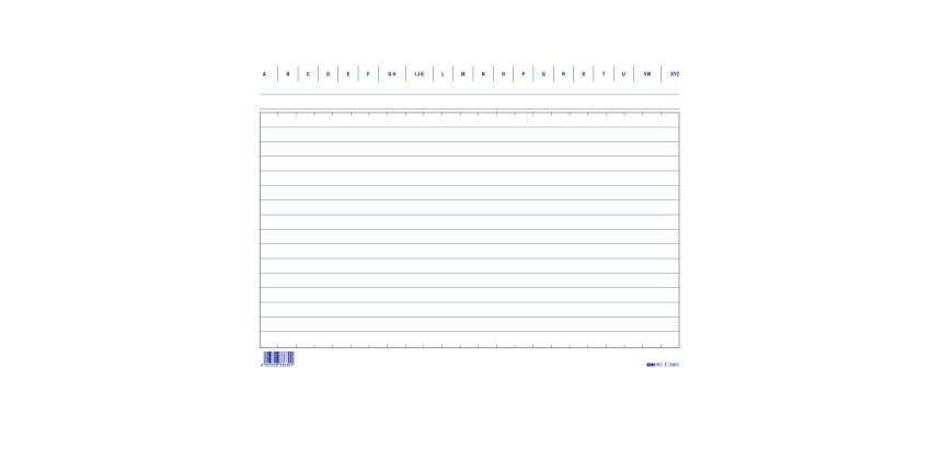 Schede in cartoncino rigate - 17 x 24 cm orizzontale - Edipro - conf. 100 pezzi