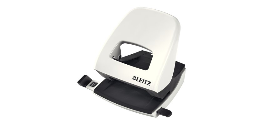 Perforatore 5008 New NeXXt WOW - passo 8 cm - max 30 fogli - 2 fori - bianco perla - Leitz