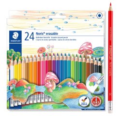Pastelli colorati Noris cancellabile 144 50 - cancellabili - colori assortiti  - Staedtler - astuccio 24 pezzi