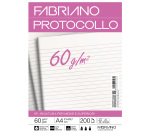 Foglio protocollo - A4 - 1 rigo - 60 gr - Fabriano - conf. 200 pezzi