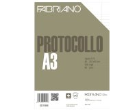 Foglio protocollo - A4 - 1 rigo c/margine - 60 gr - Fabriano - conf. 200 pezzi