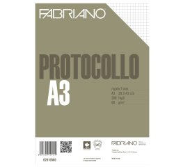 Foglio protocollo - A4 - 5 mm - 60 gr - Fabriano - conf. 200 fogli