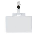 Portanome Pass 3M - clip in metallo - senza cartoncino - 9,5 x 6 cm - PVC - Sei Rota - conf. 100 pezzi