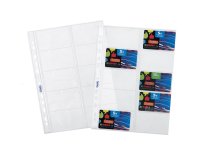 Buste forate porta cards - PPL - 10 tasche - 21,5 x 29,7 cm - trasparente - Favorit - conf. 10 pezzi