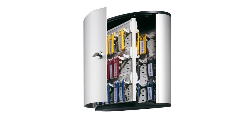Cassetta portachiavi da parete Key Box - 30,2 x 11,8 x 28 cm - 54 posti - grigio - Durable