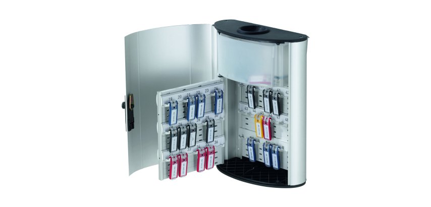 Cassetta portachiavi da parete Key Box Plus - 30,2 x 40 x 11,8 cm - 54 posti - grigio - Durable