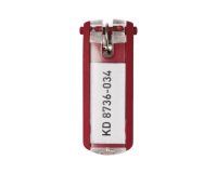 Portachiavi Key Clip - rosso - Durable - conf. 6 pezzi