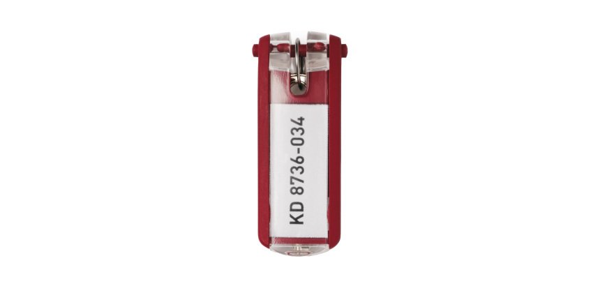 Portachiavi Key Clip - rosso - Durable - conf. 6 pezzi