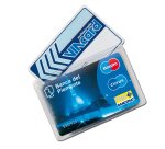 Portacard Cristalcard - per 2 tessere - 9,7x6,3 cm - Alplast - conf. 100 pezzi