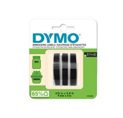 Nastro a rilievo - 9 mm x 3 mt - nero - Dymo - blister 3 nastri