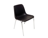 Seduta attesa Esse ESC - senza braccioli - PPL/acciaio - nero - Unisit