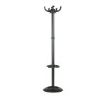 Appendiabiti Jolly - con portaombrelli - 8 posti - 168 x 40 cm - nero - Unisit
