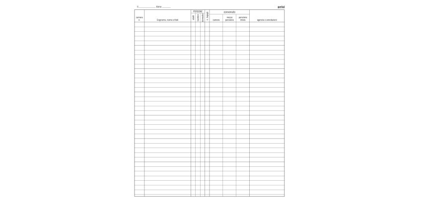 Registro arrivi/partenze - 31 x 24,5cm - 46pg - Edipro