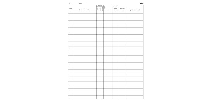Registro arrivi/partenze - 31 x 24,5cm - 46pg - Edipro