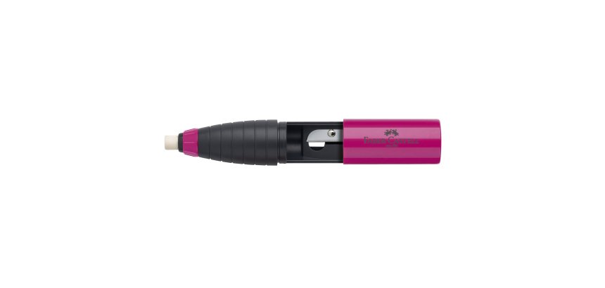 Temperamatite Twist Combi con gomma con contenitore - 1 foro- Faber Castell