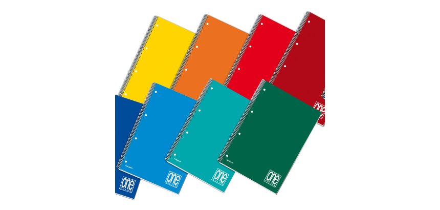 Maxiquaderno One Color - A4+ - 1 rigo - 60 fogli - 80gr -  c/fori  - spiralato - Blasetti