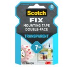 Nastro biadesivo FIX - 19 mm x 1,5 m - LDPE - trasparente - Scotch