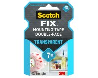 Nastro biadesivo FIX - 19 mm x 1,5 m - LDPE - trasparente - Scotch