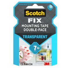 Nastro biadesivo FIX - 1,9 cm x 1,5 m - trasparente - Scotch