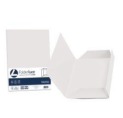 Cartellina 3 lembi Acqua - 200 gr - A4 - cartoncino bristol - bianco - Favini - conf. 25 pezzi