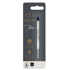 Refill sfera QuinkFlow - punta media - metallo - nero  - Parker