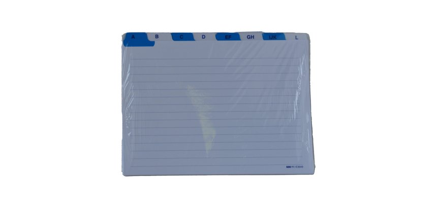 Schede - rubrica A/Z - 15x21 cm (orizzontale) - bianco - Edipro